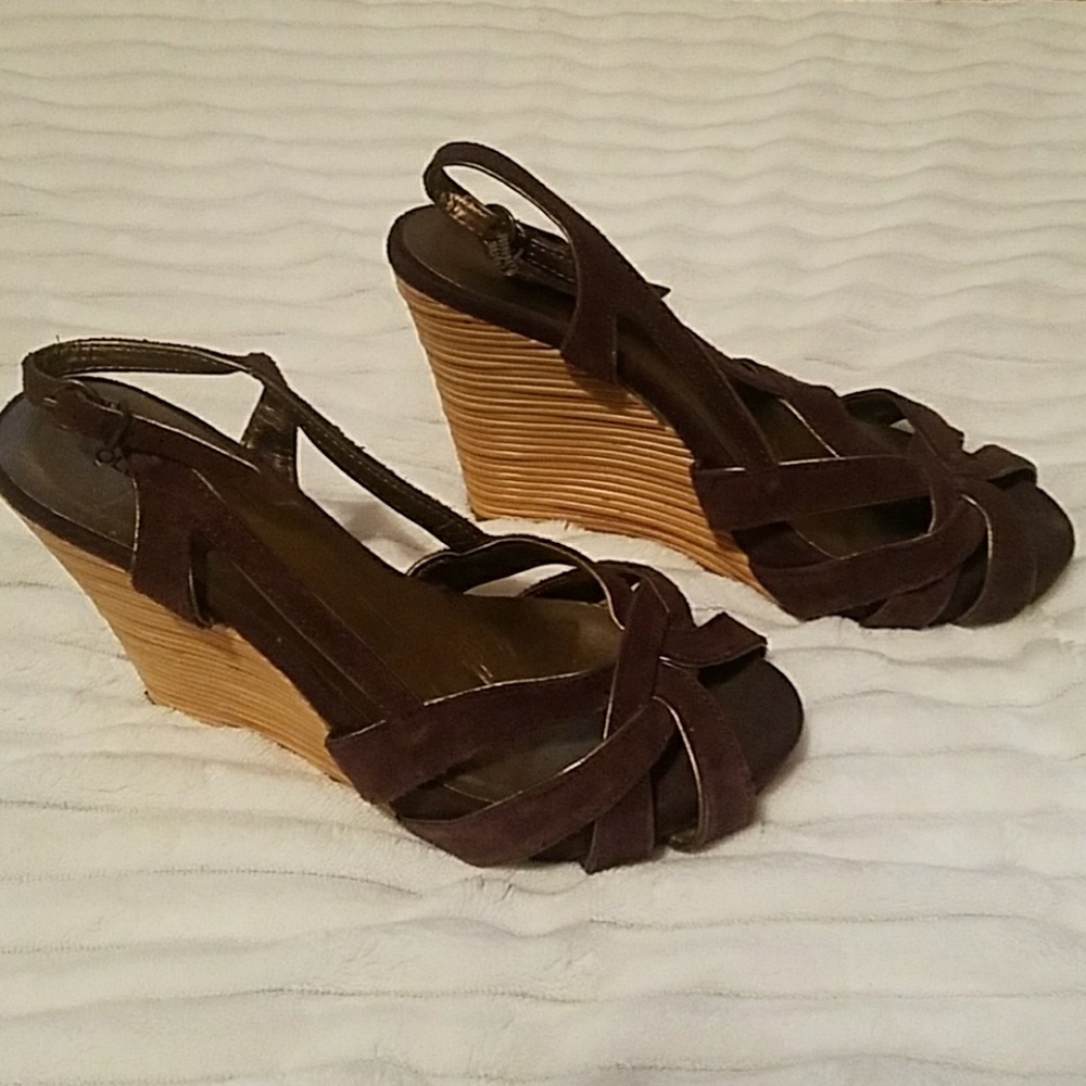 Old Navy Brown Wedges